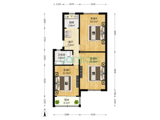 沙家浜小区 2室1厅1卫 0平方