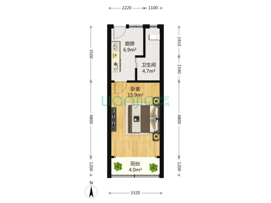 本溪路136弄 1室0厅1卫 39平方