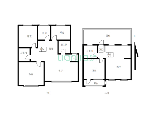 满五唯一住宅  明室明厅 四居 结构分布合理-户型图