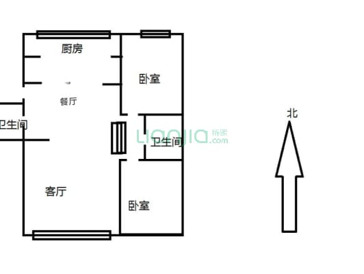 观景 武烈河  武阳花园  三室两厅两卫-户型图