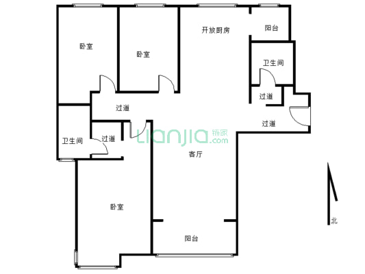南北通透大三居高品质生活需要高品质的房屋值得拥有-户型图