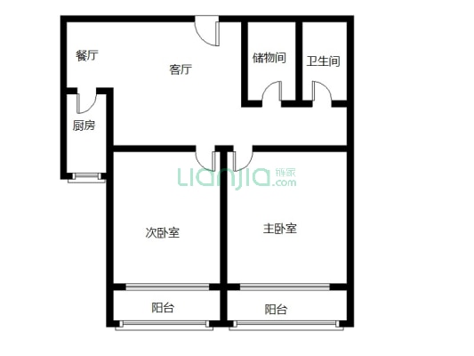 华阳路电梯房 中上楼层  采光好 简单装修-户型图