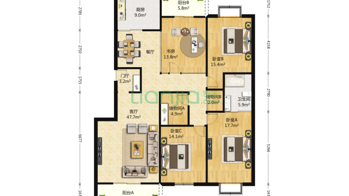 迎宾花园二手房实景图