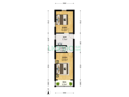 洛川路10弄 2室0厅1卫 53平方