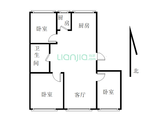 鑫荣家园步梯4楼出售，单楼道干净整洁-户型图