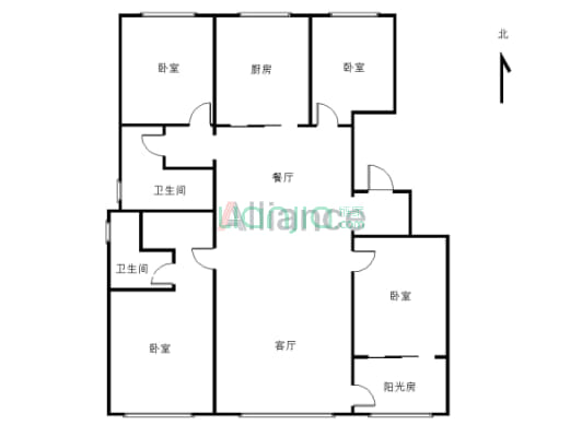 中天悦府禧园 电梯9楼 精装4室 有车库 可协商-户型图