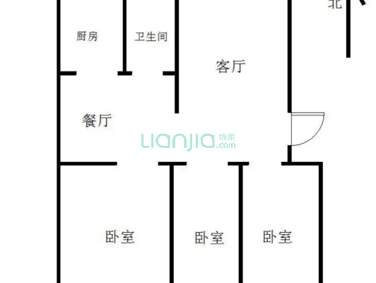 清凉寺区经典南北通透三居，拎包入住-户型图