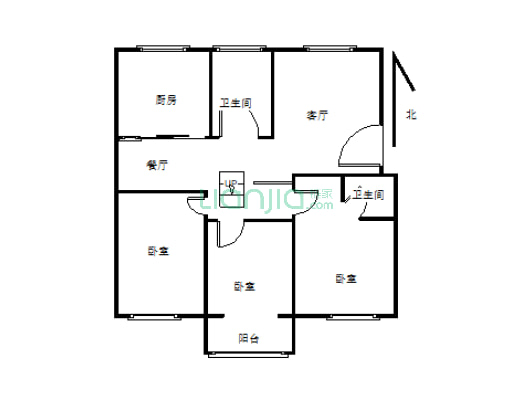 永基小区  140平3室精装修 诚意卖房-户型图