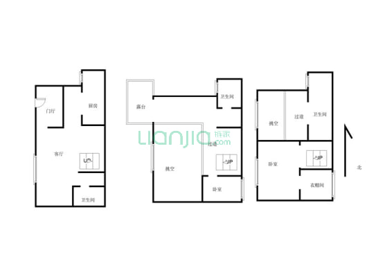 蓝光临江别墅，3+1，花园+地下室住家舒服-户型图