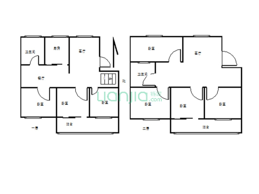 湛河区凤凰山庄6+7复式6室精装拎包入住-户型图