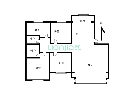 永茂水岸国际A区 4室2厅 南 北-户型图