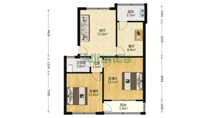 农村信用社宿舍二手房实景图