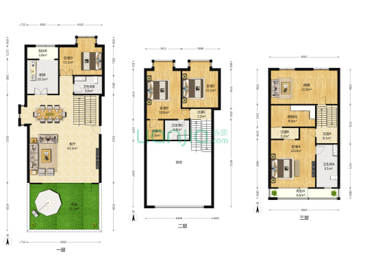 果岭里CLASS 4室1厅3卫 221平方
