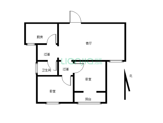 南乐昌乐花园二期，两室两厅一卫，可以分期付款-户型图
