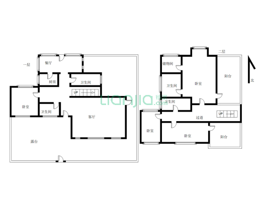 独栋大别墅，大院子，大产权。绿植覆盖率很好-户型图