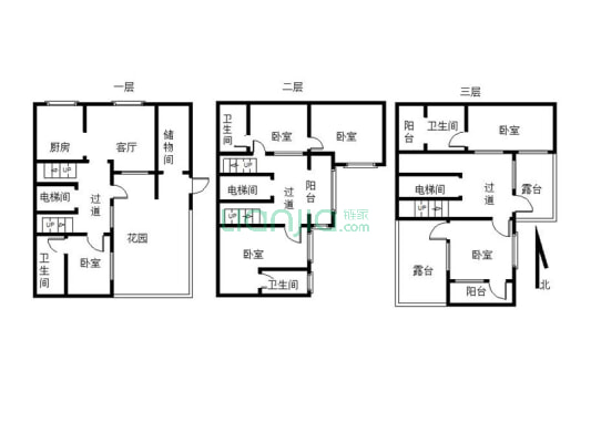 世和府一期别墅1-3 带家具家电精装 小区环境优美-户型图