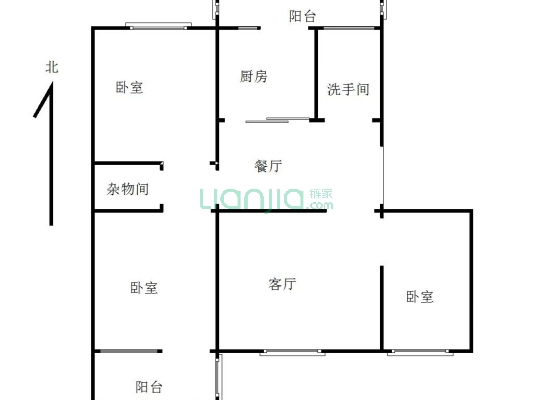 金顺苑 3室2厅 南 北-户型图