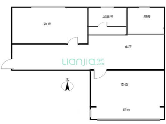 单位房，满五唯一，70年大产权，集中供暖，2层-户型图