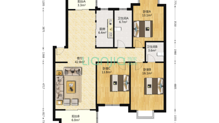 紫荆苑二手房实景图