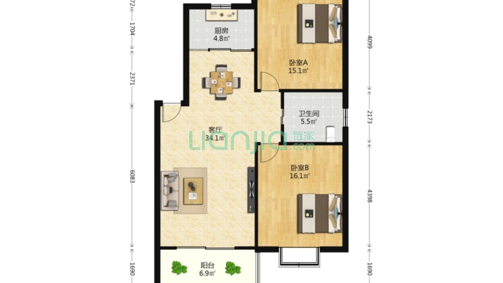 铁街二手房实景图