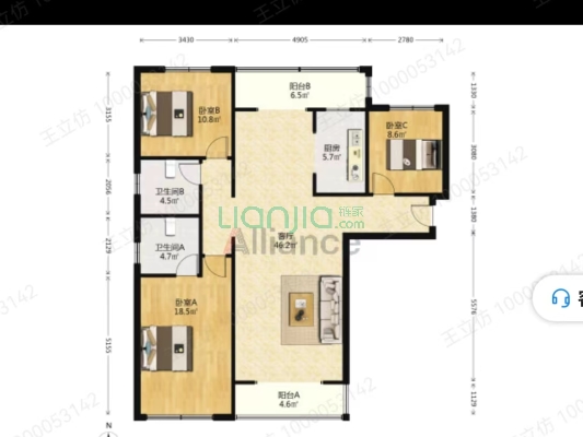 德信御府品质社区，精装修，有房本，不临铁路-户型图