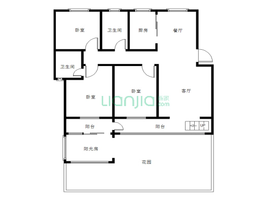 怡馨嘉苑一楼带院精装有小房子直通地下室-户型图