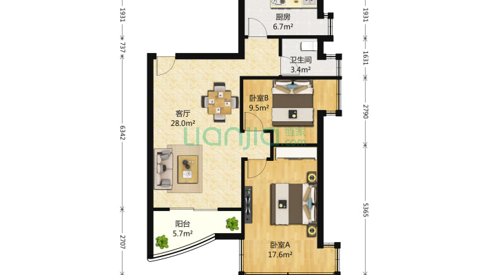 新楚麓山才苑二手房实景图