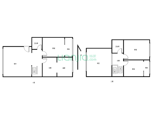 嘉禾东路 跃层3室2厅 交通便利 适合居住-户型图