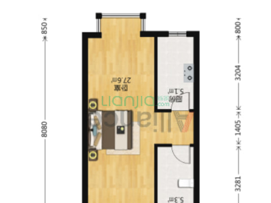 范阳路南，交通方便，中上楼层，有房本-户型图