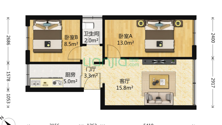 天景山庄西区二手房实景图
