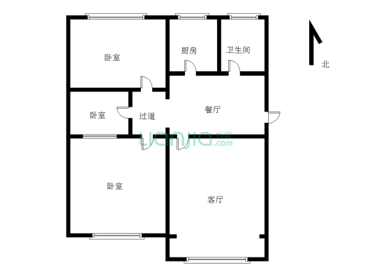 小平米出三室，松山五·小、二中·学·区，前排观景-户型图