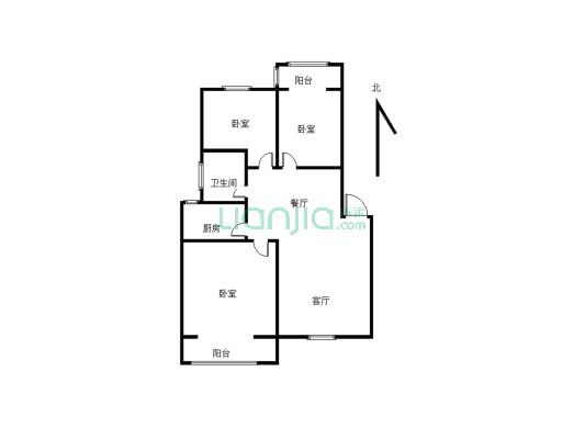 南乐盛世经典步梯低层三室两厅一卫，可分期可过户-户型图
