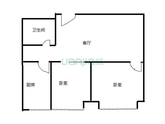 高新水晶城 2室1厅 南