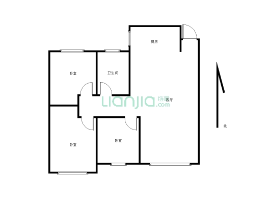 山水苑2居室楼房98平米精装修出售-户型图