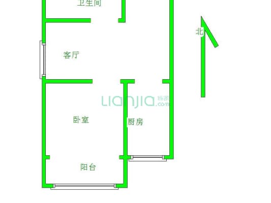 锦绣城 1室1厅 南-户型图