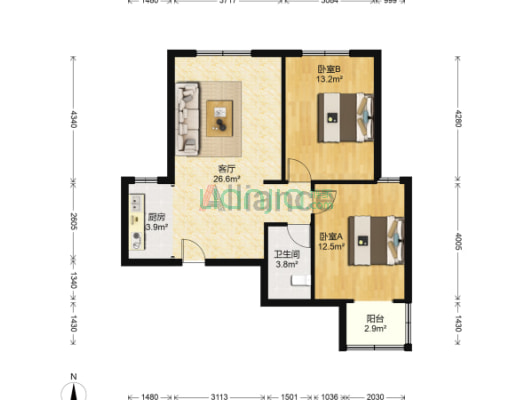 小区发展成熟，空气清新，停车方便配套齐全-户型图
