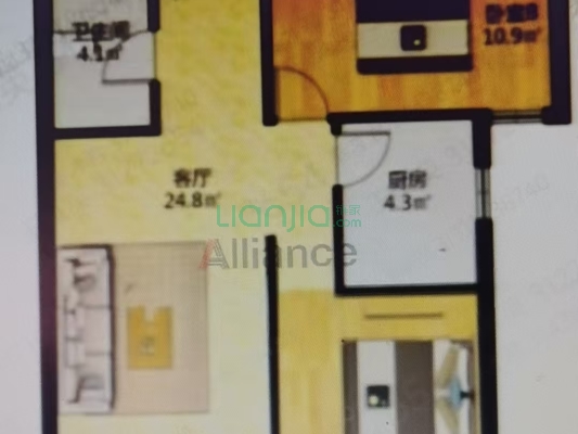 金阳瑞景 2室2厅 南-户型图