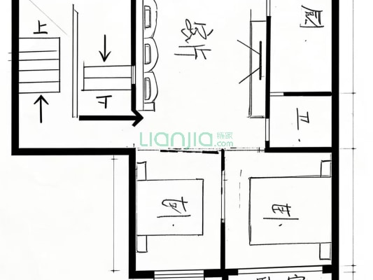 物探据家属院  集中供暖   配套齐全-户型图