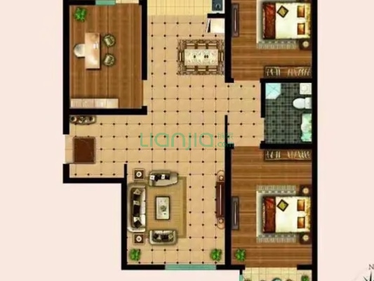 天保馨悦湾 3室2厅 南 北-户型图