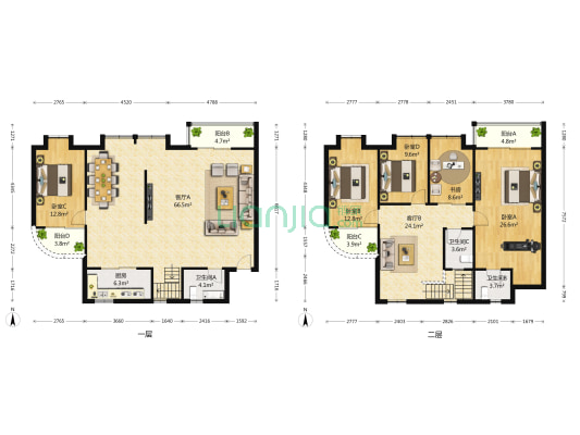 怡枫园 5室2厅3卫 223平方