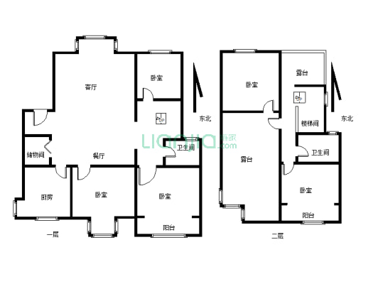 爱尔楠岸、精装大跃层、5室2厅带私家大露台-户型图