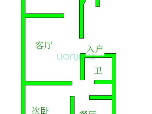 桃李街 师专 两居室 户型方正-户型图