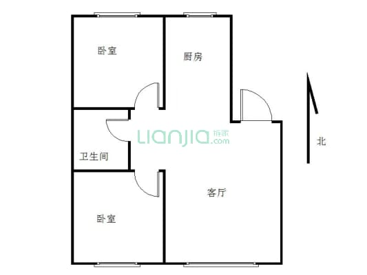 鑫荣家园，6楼，76.13平米，27万-户型图