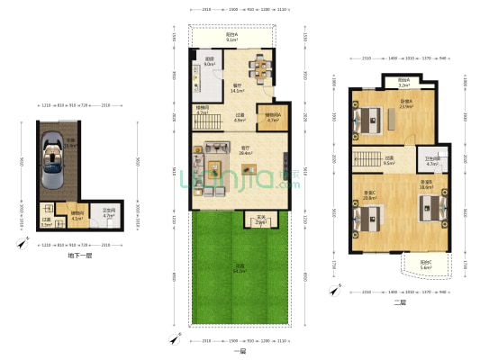 临潼苑 3室2厅2卫 228平方