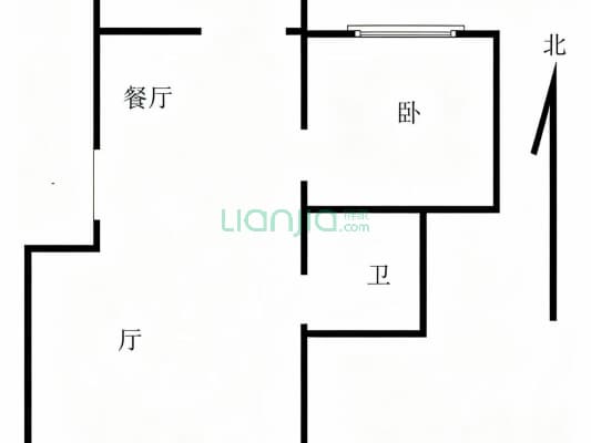 永安小区 2室1厅 南 北-户型图