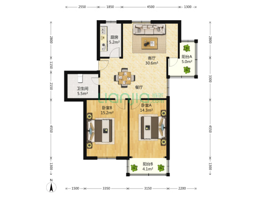体育场路22支弄 2室2厅1卫 0平方