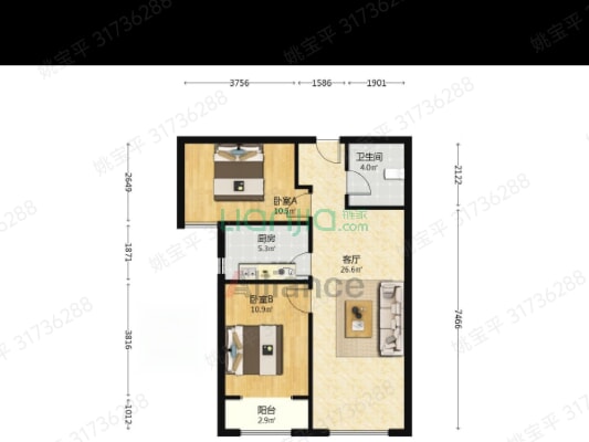 小区环境好，居住舒适，出行方便-户型图