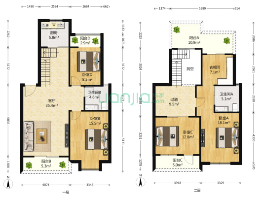 翠林居(东西湖) 4室1厅2卫 148平方