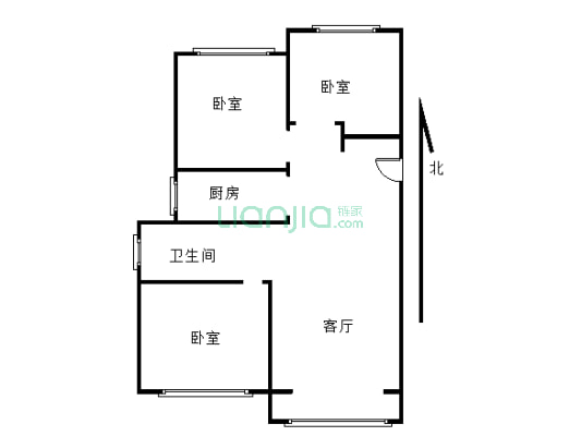 富力城 3室1厅 南-户型图