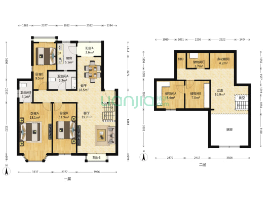 凤溪花园 3室2厅2卫 125平方